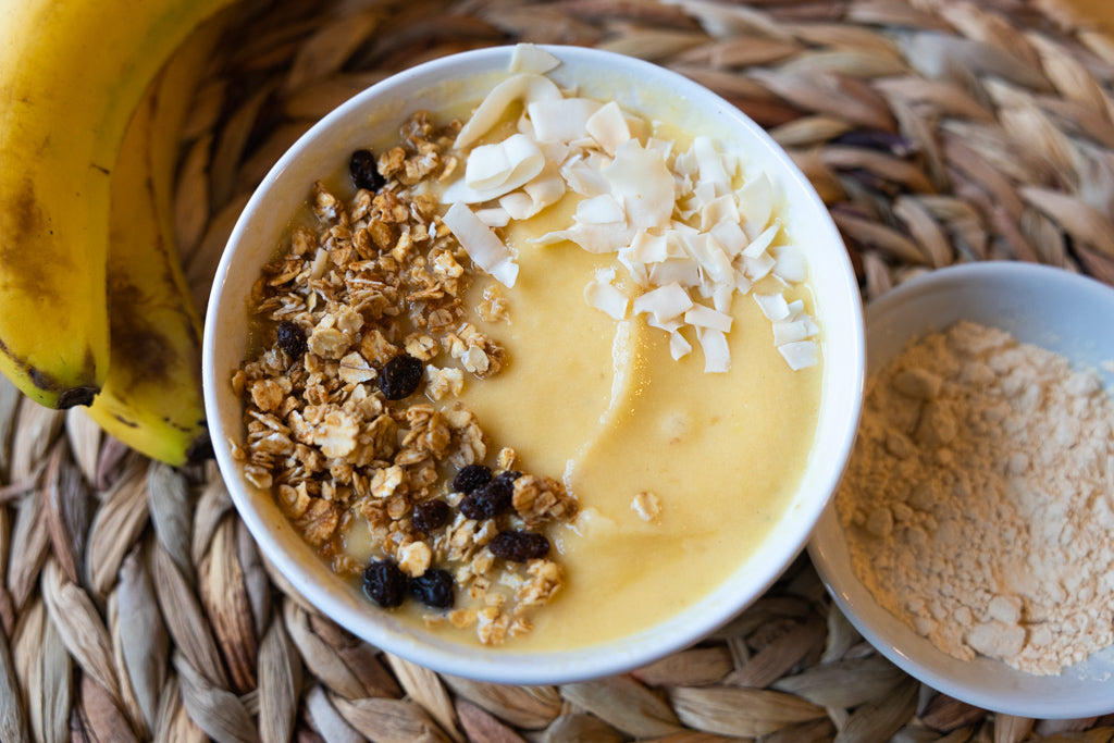 Tangy Passion Fruit Tropical Smoothie Bowl